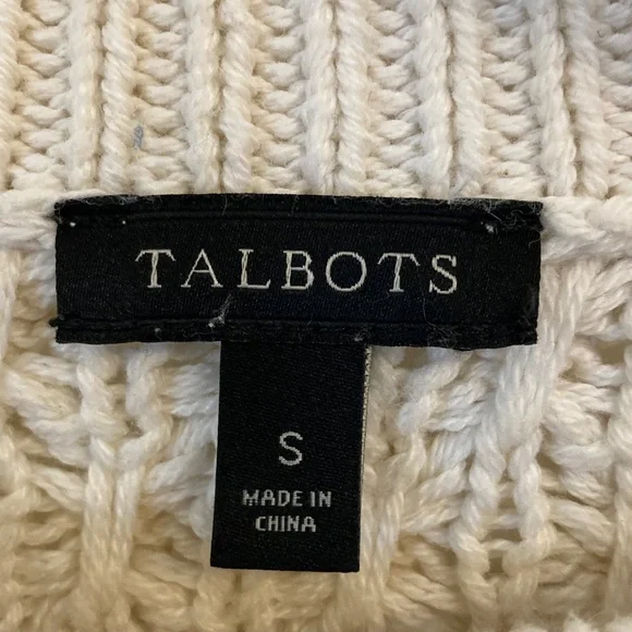 Talbots Ivory Cable Knit Sweater - Picture 2 of 9